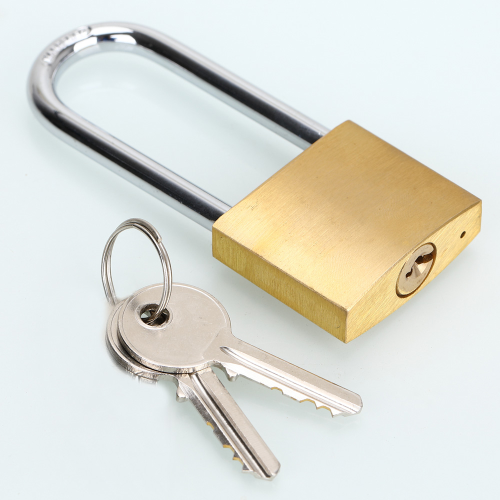 Security Long Shackle Brass Padlock with Keys